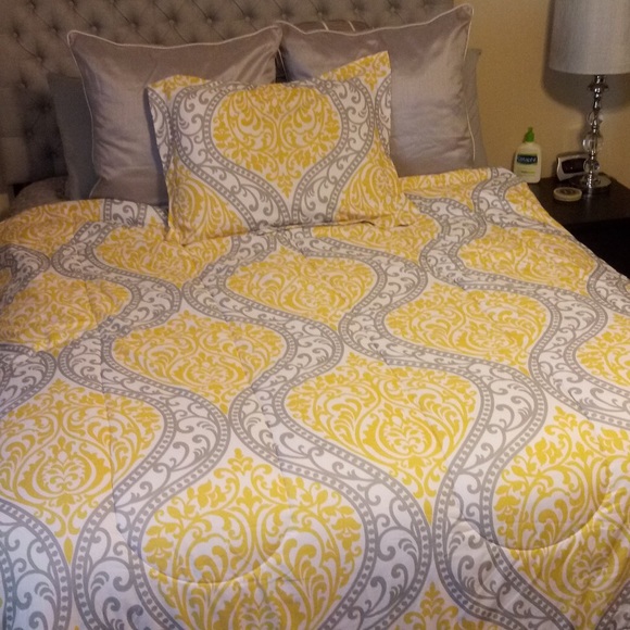 Bedding Yellow And Grey Chevron Comforter Full Poshmark